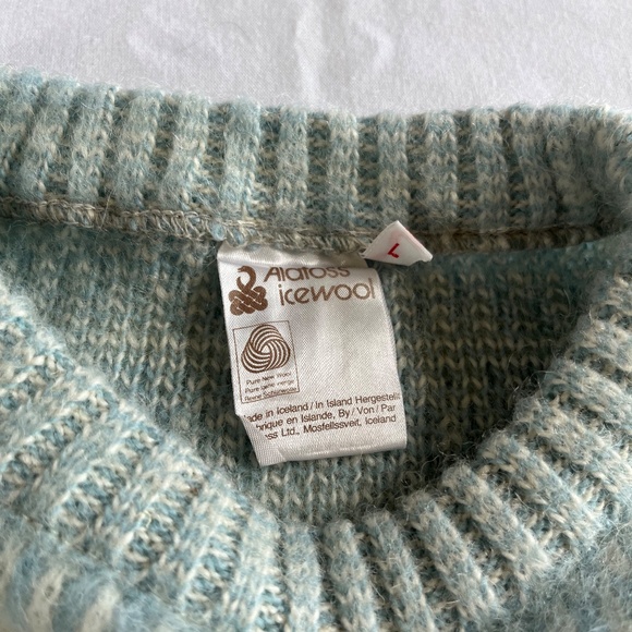 Alafoss Icewool crewneck sweater, W large, vintage 90s - Picture 2 of 6
